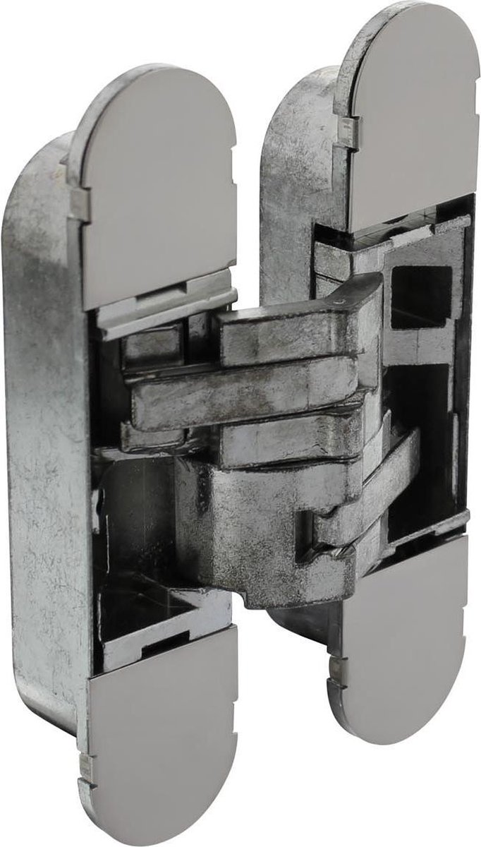 Intersteel Scharnier 130 x 30 mm zamak – nikkel 3D verstelbaar
