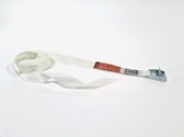 JUMBO ECO Spanband  5 meter Off White met klemgesp 250kg 25mm, TUV gecertificeerd, conform EN-12195-2