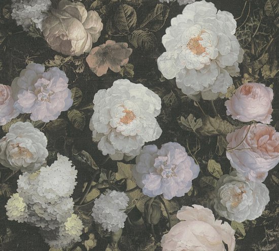 GROTE BLOEMEN BEHANG | Botanisch - roze groen wit - A.S. History of Art bol.com