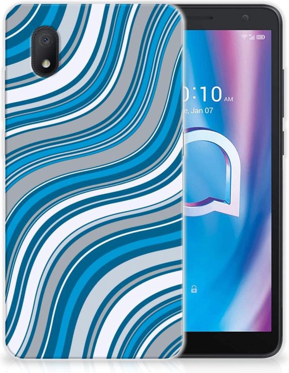 Alcatel 1B (2020) TPU bumper Waves Blue