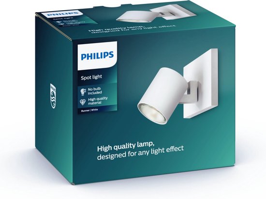 Philips Runner opbouwspot - 1-lichts - wit - Philips