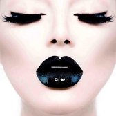 Black Lips – 80cm x 80cm – Fotokunst op Plexiglas – Incl. blind ophangsysteem – Gratis verzending – Plexiglas Schilderij