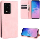 EmpX Telefoonhoesje - Book Case - Geschikt Voor Samsung Galaxy S20 Ultra - Roze