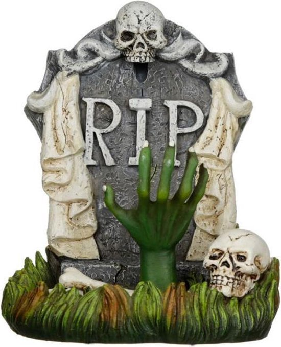 Halloween RIP Zombie Hand Grafsteen Backflow Wierookhouder - Set Van 2 Stuks