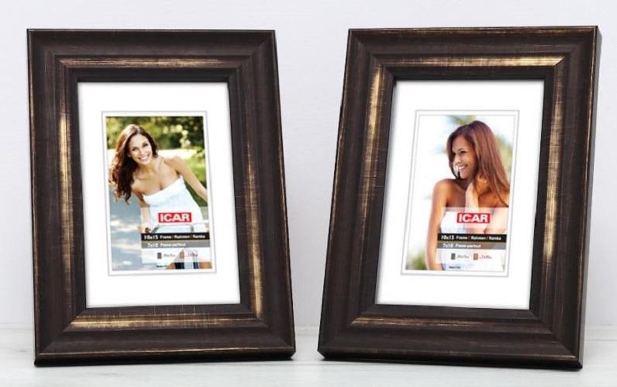 Icar Houten Fotolijst Sara 10x15 cm Bruin/Goud
