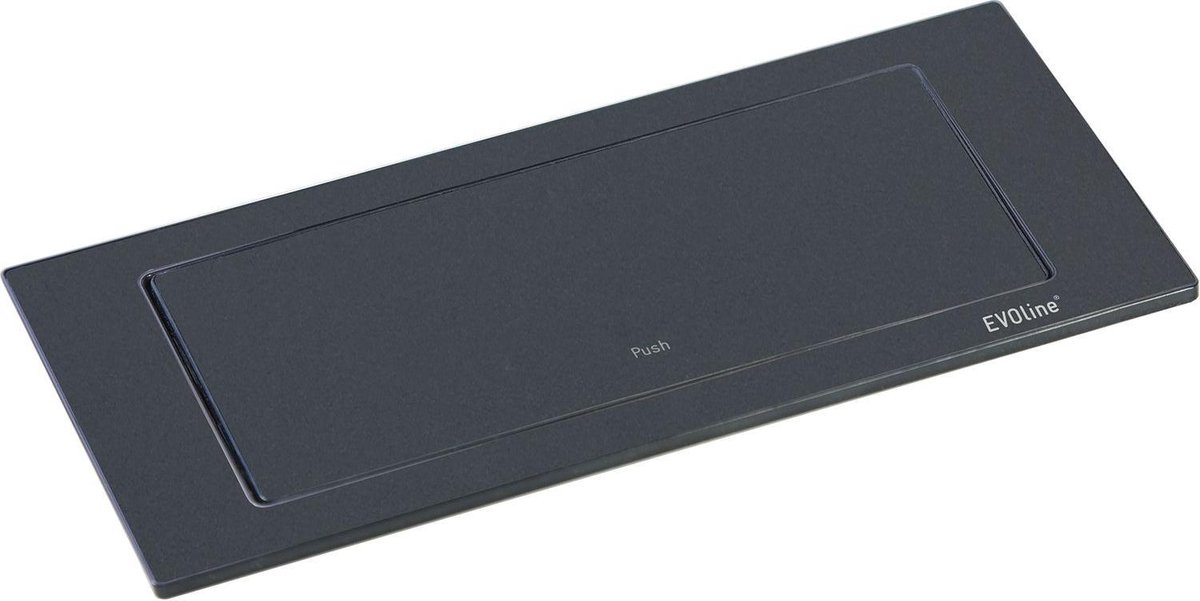 Evoline backflip mat zwart 2x stopcontact en USB-A lader
