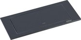 EVOline Inbouwstekkerdoos 2-voudig + USB - RVS - Mat Zwart