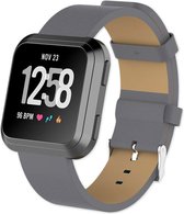 Fitbit Versa, Versa Lite, Versa 2- Leer- 22 cm x 2cm- Grijs