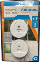 Inbraakalarm - Raamsensor voor ramen en deuren (Glasbreukmelder) - Set van 2 stuks - Krachtig alarm van 95dB