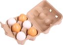 Bigjigs Toys - Eierdoos met 6 Houten Eieren