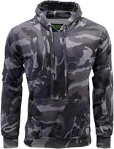 Grijze Hoodie heren met capuchon - Light Sport Sweater - Camouflage kleding - Maat 3XL