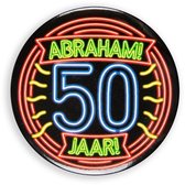 Slinger Abraham 50 jaar Neon + Button Abraham 50 jaar
