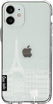 Casetastic Apple iPhone 12 Mini Hoesje - Softcover Hoesje met Design - Paris City Houses White Print