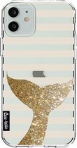 Casetastic Apple iPhone 12 / iPhone 12 Pro Hoesje - Softcover Hoesje met Design - Glitter Sirene Tail Print