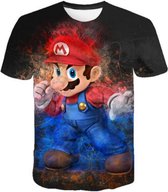 Mario t-shirt - verf - 140 - kinderen - kleding - mode - Mario - korte mouw