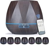 DrPhone AF2 Luchtbevochtiger – Aroma Diffuser - Essentiële Olie Diffuser Mist Maker 7 Led lichten + Afstandsbediening