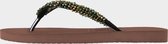 Uzurii Precious Classic Gold Green dames slippers, Taupe, maat: 39/40