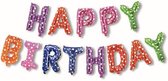 HAPPY BIRTHDAY Folie Ballonnen, Kleuren Punten, Stippen, 13 stuks, 16 inch (40cm), Verjaardag, Feest, Party, Decoratie, Versiering