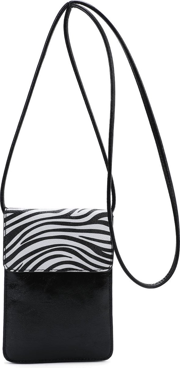 Ines Delaure Dames Telefoon-/Schoudertasje zebra