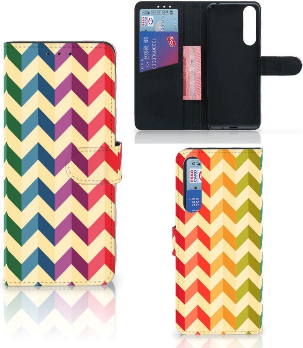 Sony Xperia 1 II Telefoon Hoesje Zigzag Multi Color