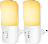 2 stuks Lifest Nachtlampje Kinderen - Babykamer Lampjes op Sensor - Dimbaar - Wit
