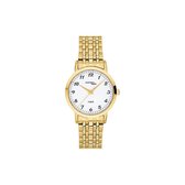 Goudkleurige Adora dames horloge saffier glas  AS4462