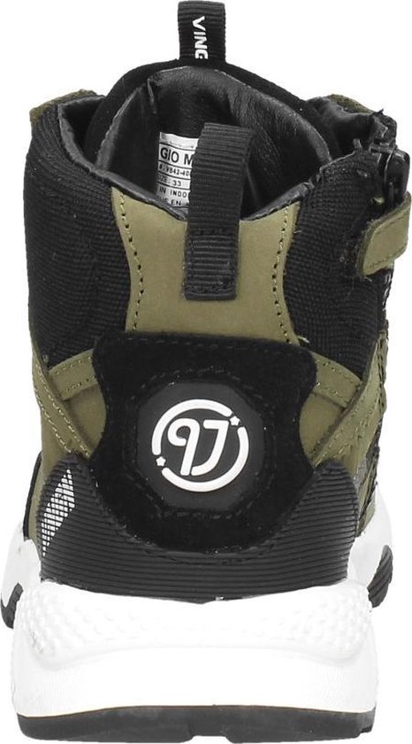 Vingino Gio Mid Jongens Sneakers - Army Green - Maat 30 | Bestel nu!