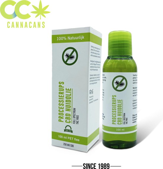 CannaCans® CBD Processierups Huidolie – Bio Oil – 250mg CBD – 100 ML –