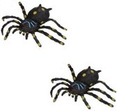 Set de 2x fausses araignées Webly 13 cm - Effrayant Halloween / Horreur décoration animal / animaux