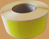 Blanco etiketten op rol - 70 x 35 mm rechthoek - geel radiant