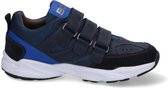 Braqeez 420961-529 Jongens Sneakers - Blauw - Leer - Klittenband