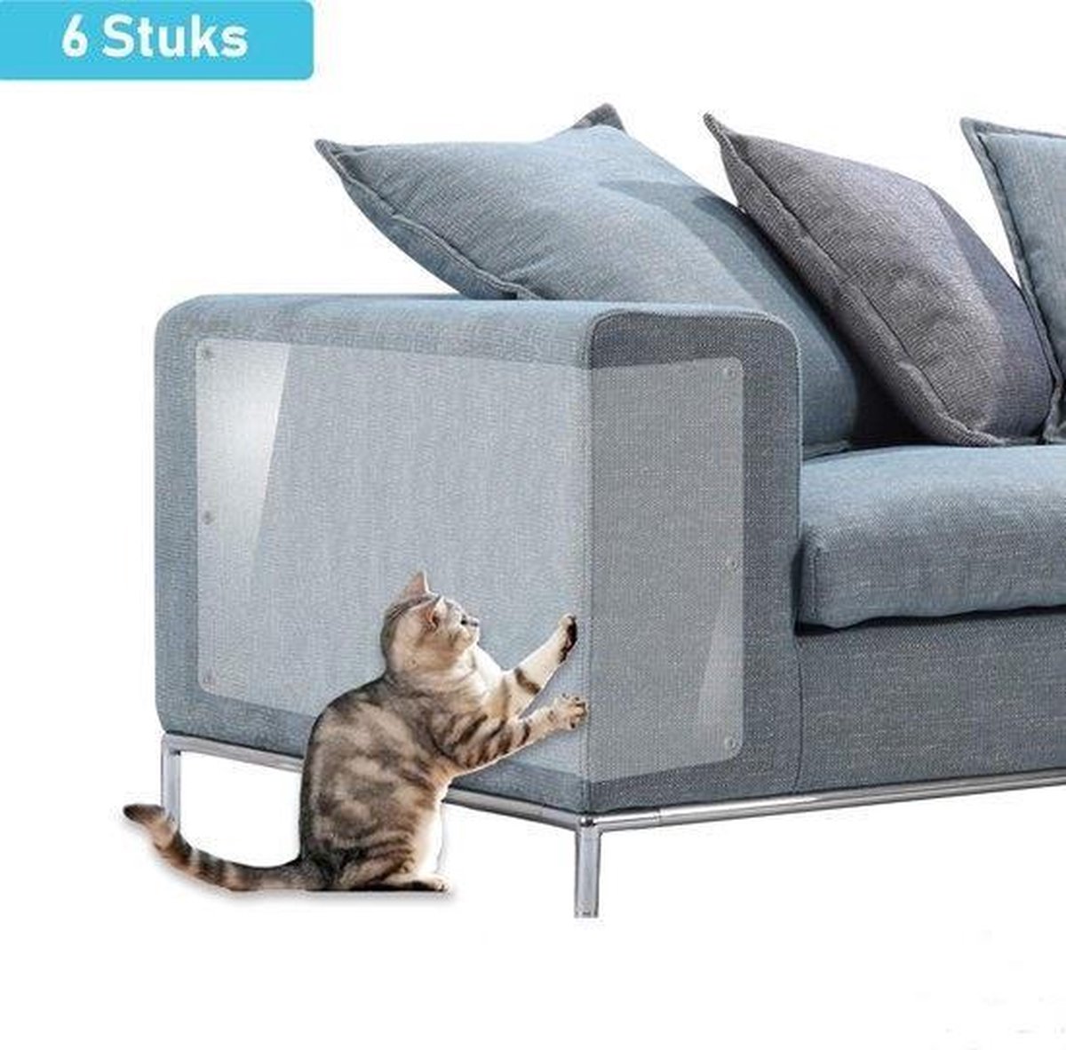 Krab schade bescherming voor Katten en Honden | 6 Stuks | Extra-Grote beschermers | voor Bank Meubel Interieur | Transparant