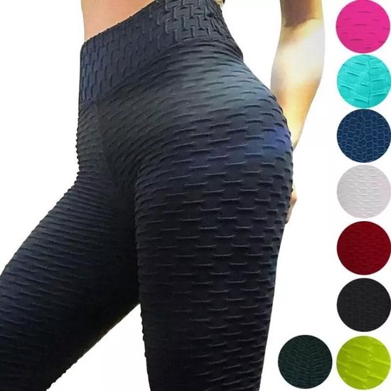 Sportlegging-Yoga -Scrunch Butt-High Waist- Absorberend- Anti Cellulite Legging-Gym Sports -Legging Fitness Wear-Zwart- maat S van Merkloos — afbeelding 4