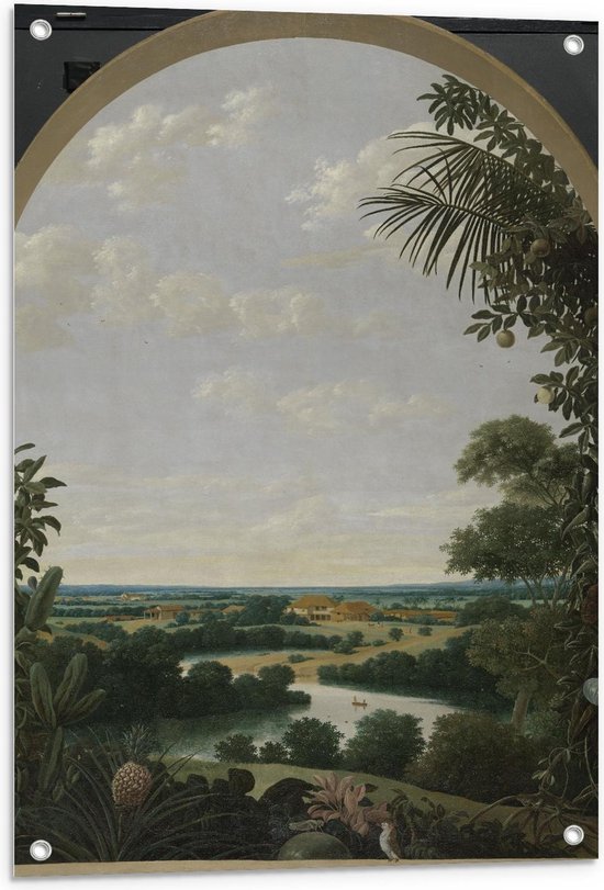 Tuinposter – Oude meesters - Landschap in Brazilië, Frans Jansz. Post, 1652 - 60x90cm Foto op Tuinposter  (wanddecoratie voor buiten en binnen)