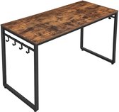 Nancy's Carnegie Bureau - Werktafel - Computerbureau - Bureaus - Met 8 Haken - Industrieel - 140 x 60 x 75 cm