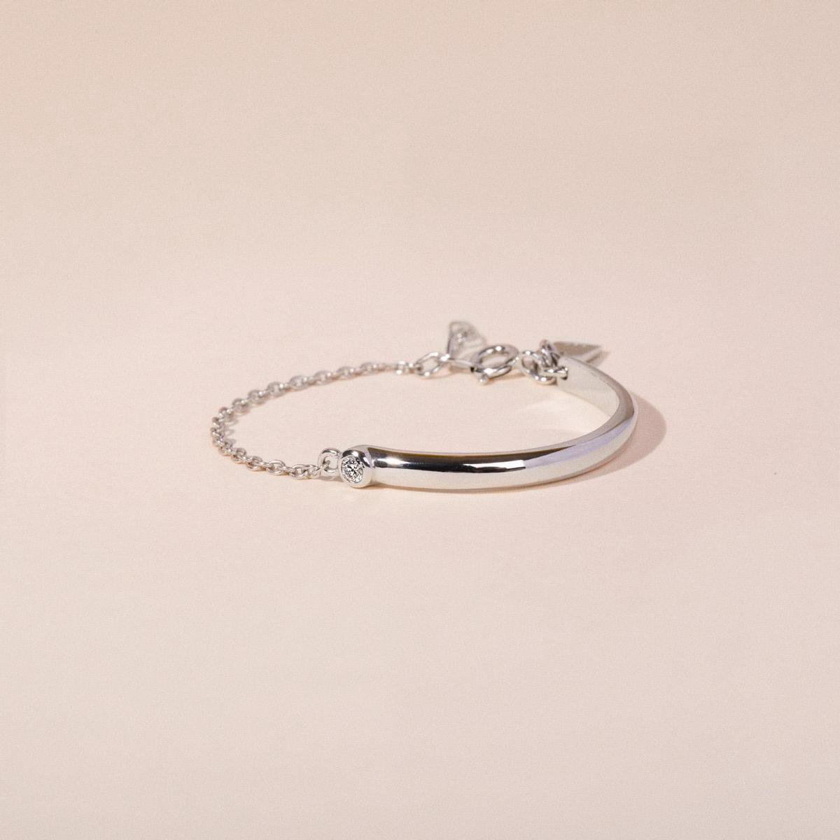 Fifty Fifty Diamond baby armband zilver