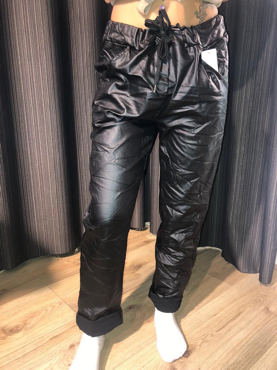 Dames wax broek, kleur zwart, maat one size | bol.com