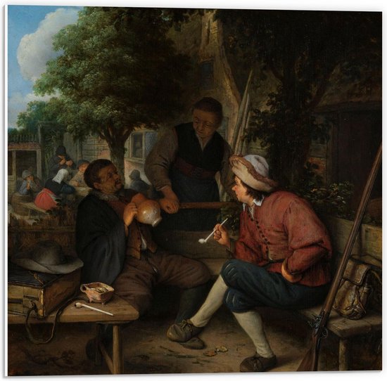 Forex - Oude meesters - Rustende reizigers, Adriaen van Ostade, 1671 - Foto op Forex