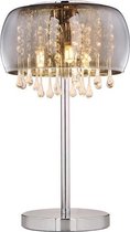 Pearl Tafellamp h:45cm met smoke glas & kristallen - Modern - Globo - 2 jaar garantie