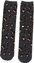 Kniekousen Leopard print- Grijs
