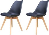 Lot van 2 LIYAH stoelen met houten poten