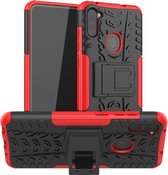 Rugged Kickstand Back Cover - Samsung Galaxy M11 / A11 Hoesje - Rood