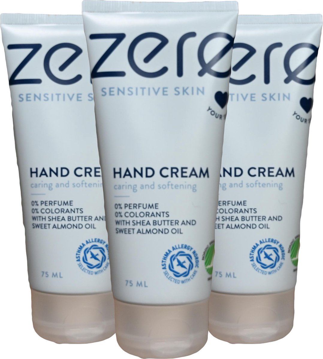 Zero 0% handcrème - gevoelige huid - zonder parfum en kleurstof - 3x 75ml |  bol.com