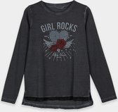 Tiffosi-meisjes-shirt, longsleeve-Yoko-kleur: zwart-maat 152