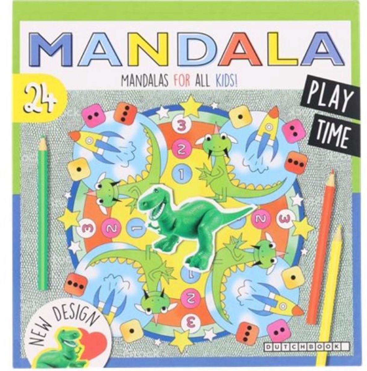 Kleurboek mandala voor Kinderen Play Time dino