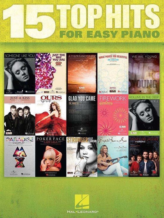 15 Top Hits for Easy Piano (Songbook) - cover