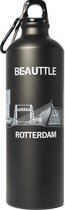 De Rotterdammer - Zwart - Beauttle - Drinkfles - Skyline - Rotterdam - Cadeau