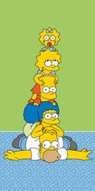 The Simpsons Strandlaken Family - 70 x 140 cm - Katoen