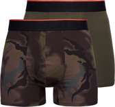 Superdry - Lot de 2 boxers camo vert II - S