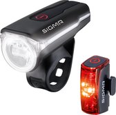 Set Éclairage de vélo Sigma Sport AURA 60 - Rechargeable - Phare LED 60 Lux - Feu arrière INFINITY